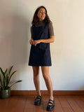 PRE ORDINE • Mini abito jeans gessato