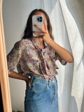 Camicia di seta multicolore
