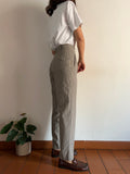 Pantalone a vita alta a righe