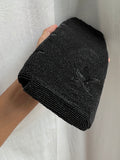 Pochette nera perline