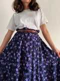 Gonna lunga fiori viola