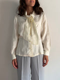 Camicia seta margherite ton sur ton