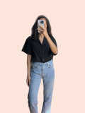 Camicia nera mezza manica
