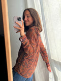 Camicia indiana modello maschile ruggine
