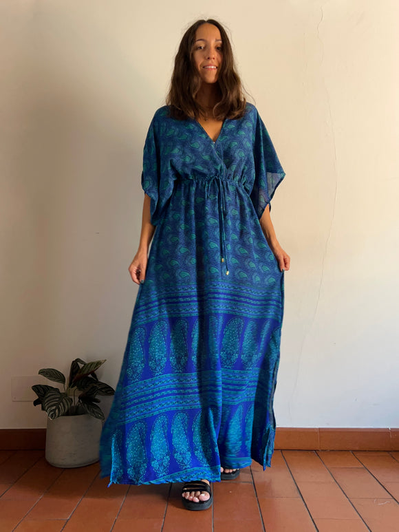 Kimono dress bluette