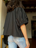 Blusa oversize nera