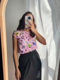 Maglietta rosa fiori