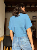 Maglia crop carta da zucchero