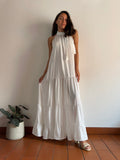 PRE ORDINE • Abito con scollo americano lucido bianco