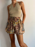 Pantaloncino di seta patchwork