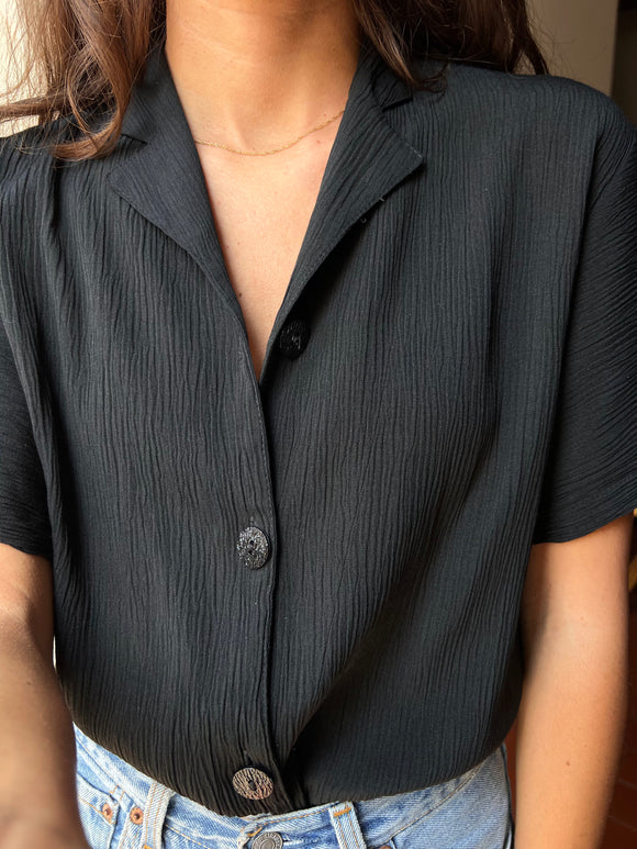 Camicia nera mezza manica