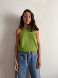 Top in maglia pistacchio