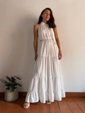 PRE ORDINE • Abito con scollo americano lucido bianco