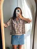 Camicia di seta multicolore