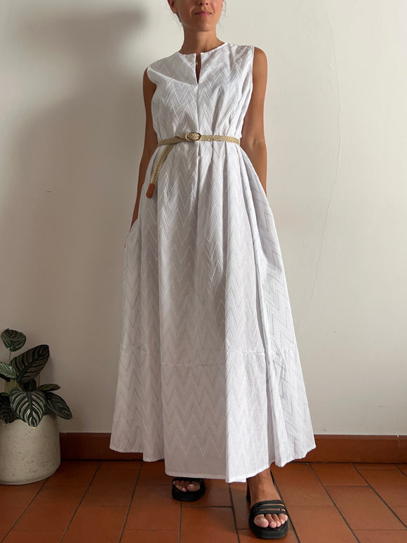 PRE ORDINE • Scamiciato bianco ricami argento