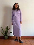 Maglione corto lilla