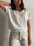Maglia bianca scollo V