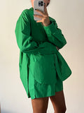 Camicia ampia verde