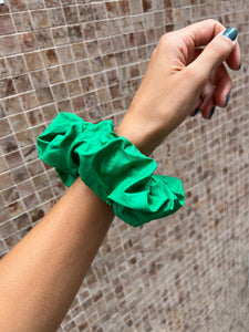 Scrunchie cotone verde