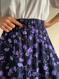 Gonna lunga fiori viola