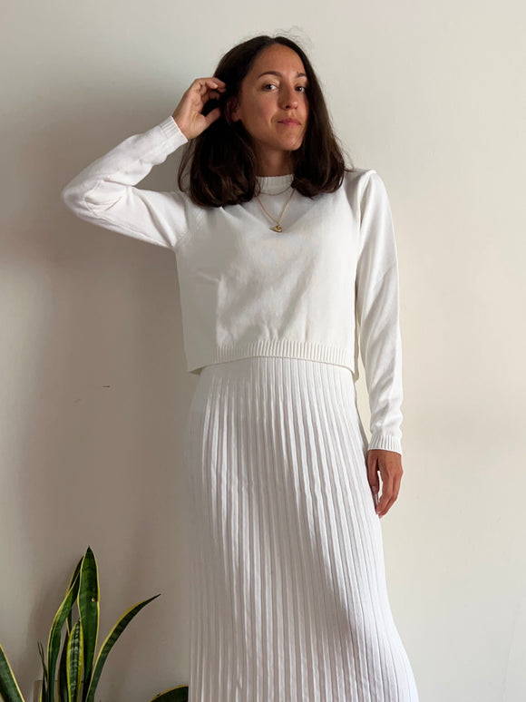 Maglione corto bianco