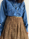 Gonna animalier di seta