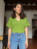 Maglia crop verde pistacchio