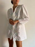 Camicia lunga ricami colorati