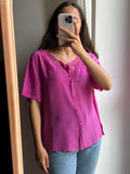Camicia ciclamino con ricami