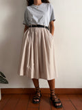 Gonna beige con pince