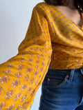 Camicia indiana incrociata giallona