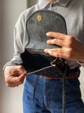 Borsa quadrata nera cocco