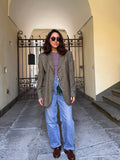 Blazer maschile spigato marrone beige