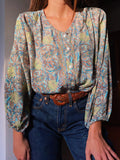 Camicia indiana verde acqua