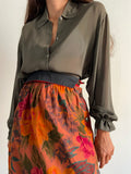 Camicia lunga verde salvia