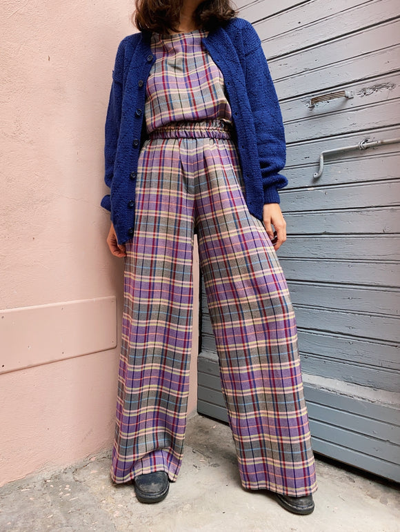 SCONTO! Completo tartan con lilla
