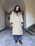 Cappotto bicolor con cintura
