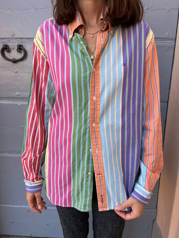 Camicia Tommy Hilfiger righe multicolor