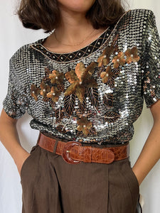 Top paillettes