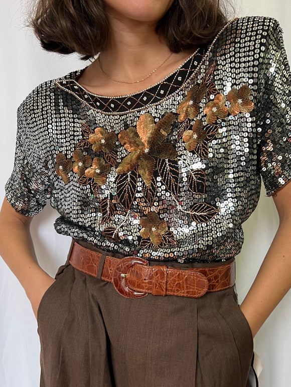 Top paillettes
