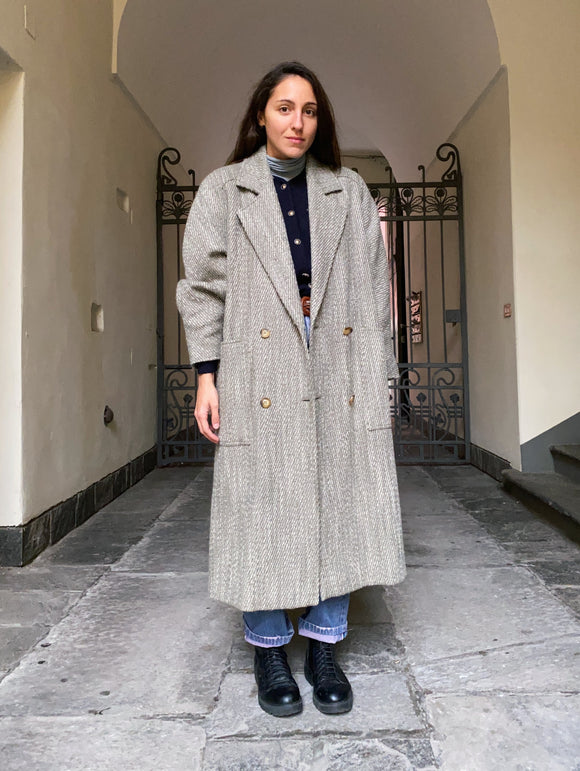 Cappotto lungo striato MaxMara