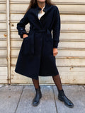 Cappottino nero con cintura