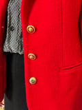 Blazer rosso bottoni oro