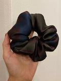 Scrunchie di seta fantasia scuro