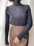 Dolcevita pura lana grigio scuro