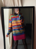 Maglione colorato a righe