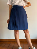 Gonna a pieghe bluette
