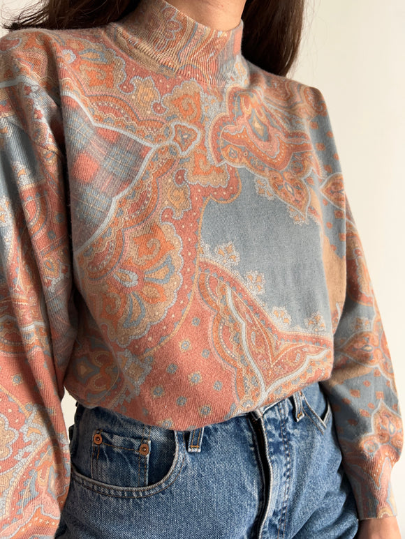 Lupetto paisley pastello