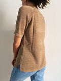 Maglia di filo beige crochet