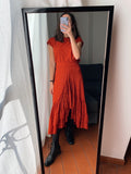 SCONTO! Gonna con balze ruggine